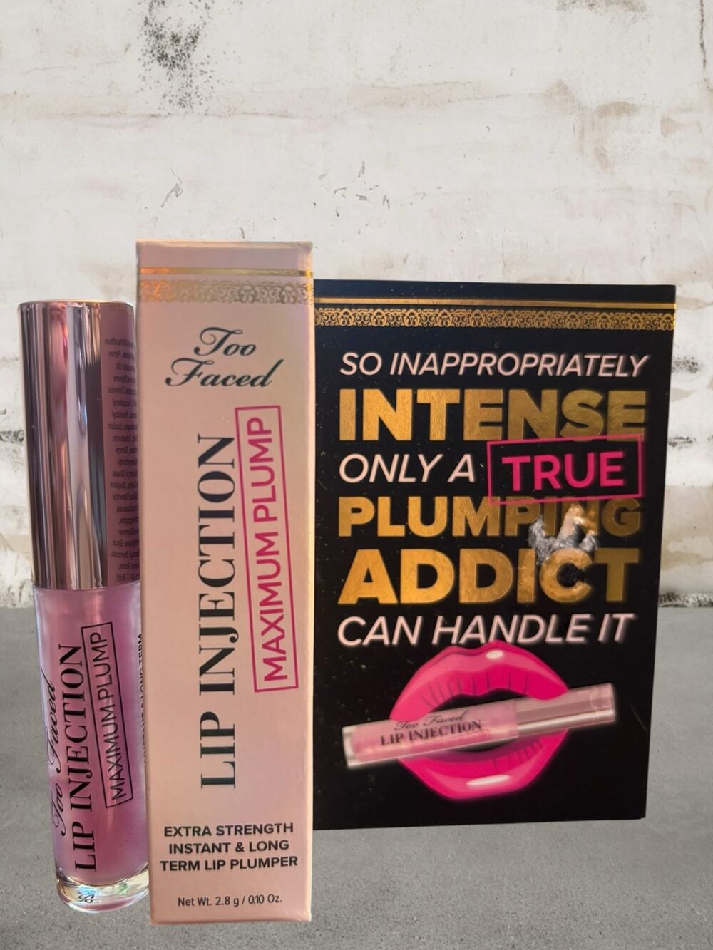 Too Faced Lip Injection Maximum Plump Extra Strength Lip Plumper Gloss NIB
